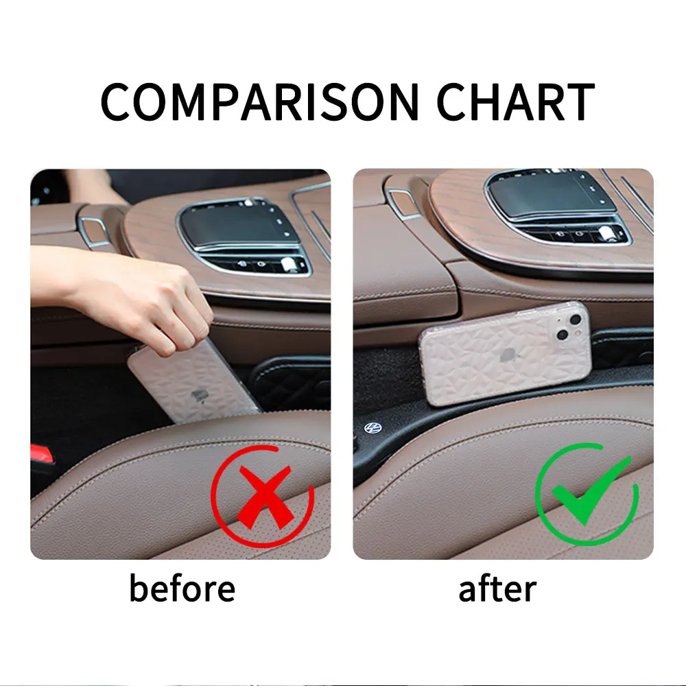 카시트 갭 필러 누출 방지 필링 스트립, VW R라인 제타 골프 비틀 EOS GTI R32 MK4 모션 블루 모션 스타일링, 세트당 2 개