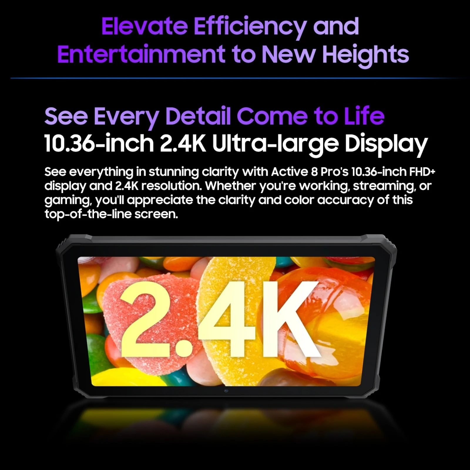 Blackview Active 8 Pro Tablet PC 10.36" 2.4K Display Android 13 Helio G99 Octa Core Google Play 8GB+256GB 48MP Cam 22000mAh 33W 6