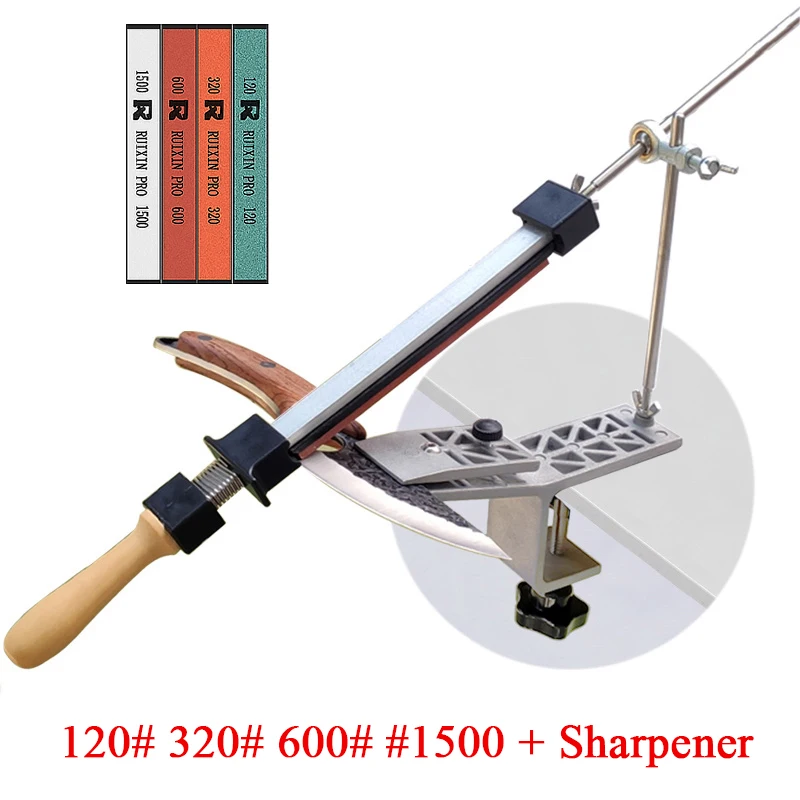 Fixed Knife Sharpener Professional Sharpening Stone Kitchen Grinding System Angle Honing Diamond Grinder 120-5000# Whetstone Set 