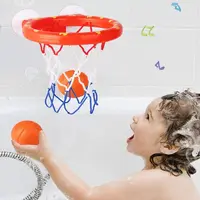 4pcs Bathroom Shooting Game Toy Bathtub Basketball Hoop Set Fun Kids Bath Toys with 3 Balls Gift for Toddler Kids Children Baby 2