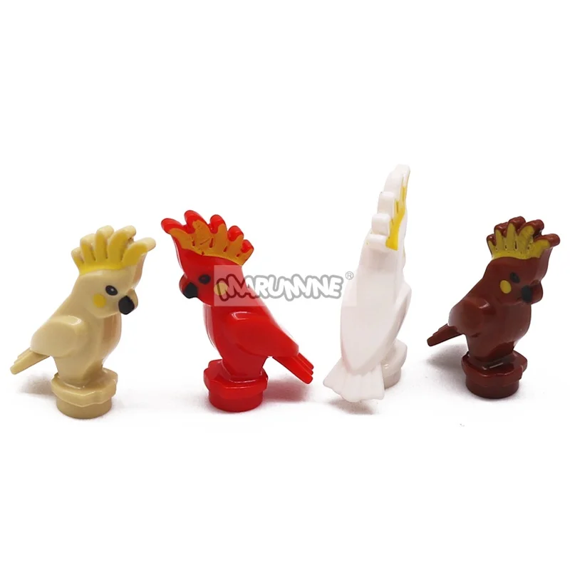 마루미네 10PCS 앵무새 MOC 블록 조립 퍼즐 세트 어린이용 창의적 STEM 교육용 건설 장난감