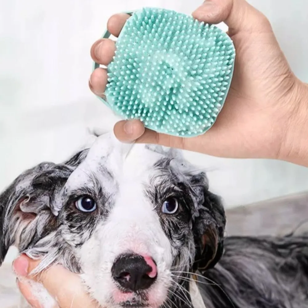 Practical Cleaning Brush Comb Nail Clippers Set Reusable Silicone Pet Cleaning Tool Portable Non-slip Flea Comb
