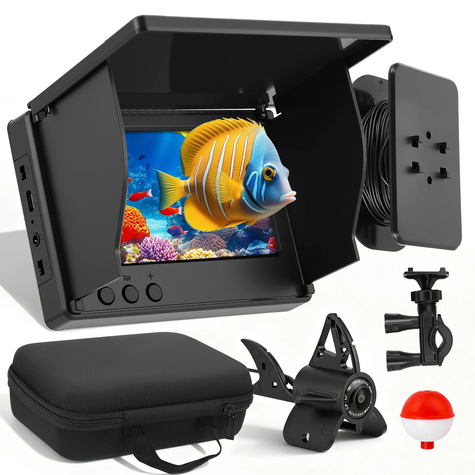 Caméra de pêche sous-marine étanche Fish Finder avec vision nocturne infrarouge et écran IPS 4,3 pouces