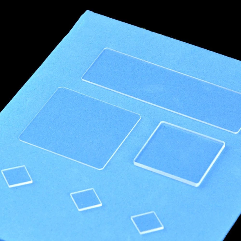 

0.1mm 0.2mm 0.5mm Quartz Glass high-temperature resistant optics Plane Window Transparent Square Rectangular Scientific Research