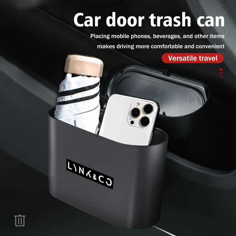 Portable Car Rubbish Box Trash Garbage Mini Wastebasket Bin For LYNK&CO 01 02 03+ 05 06 09 PHEV 09 MHEV