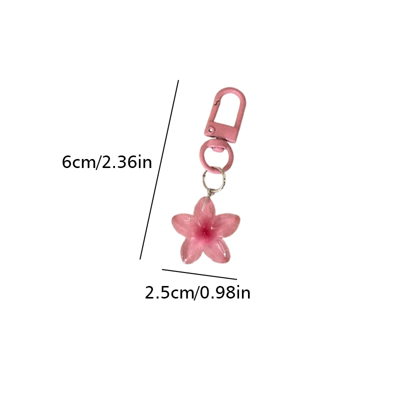 Wholesale Cherry Blossom Flowers Keychain Handbag Decor Keyrings Pendant Bag Hanging Accessories