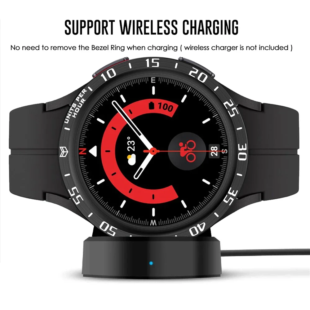 Watch Screen Protector Case Watch Cover Watch Protective Case Watch Case Watch Protective Cover Watch Bezel Insert Ring Watch Bezel Watch Screen Protector Watch Accessories Bumper Protective Case Kit for Samsung Galaxy Watch 7 6 Classic 5 Pro 45mm 4 44mm 40mm 43/47mm Frame Bumper + Dial Bezel Ring + Glass Screen Protector