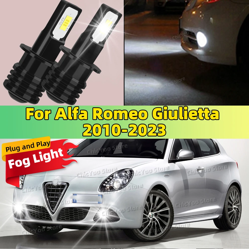For Alfa Romeo Giulietta 2010- 2011 2012 2013 2014 2015 2X LED Car Light Front Bulb Fog Lamp 20000LM Ultra Bright