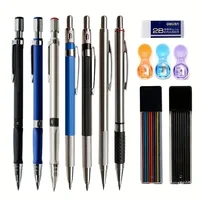 2.0mm Mechanical Pencil Set Black /Color Lead Refill 2B Automatic Pencil Students Art Sketch Painting Writing Stationery Gifts 1