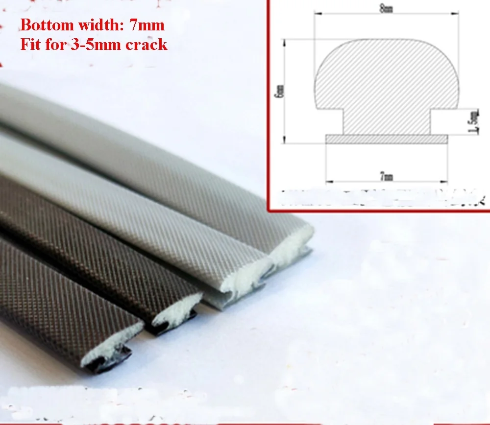 

5m brown color Sealing strip slot type I type 7x8mm Soundproof foam strip doors and windows anti-collision srip