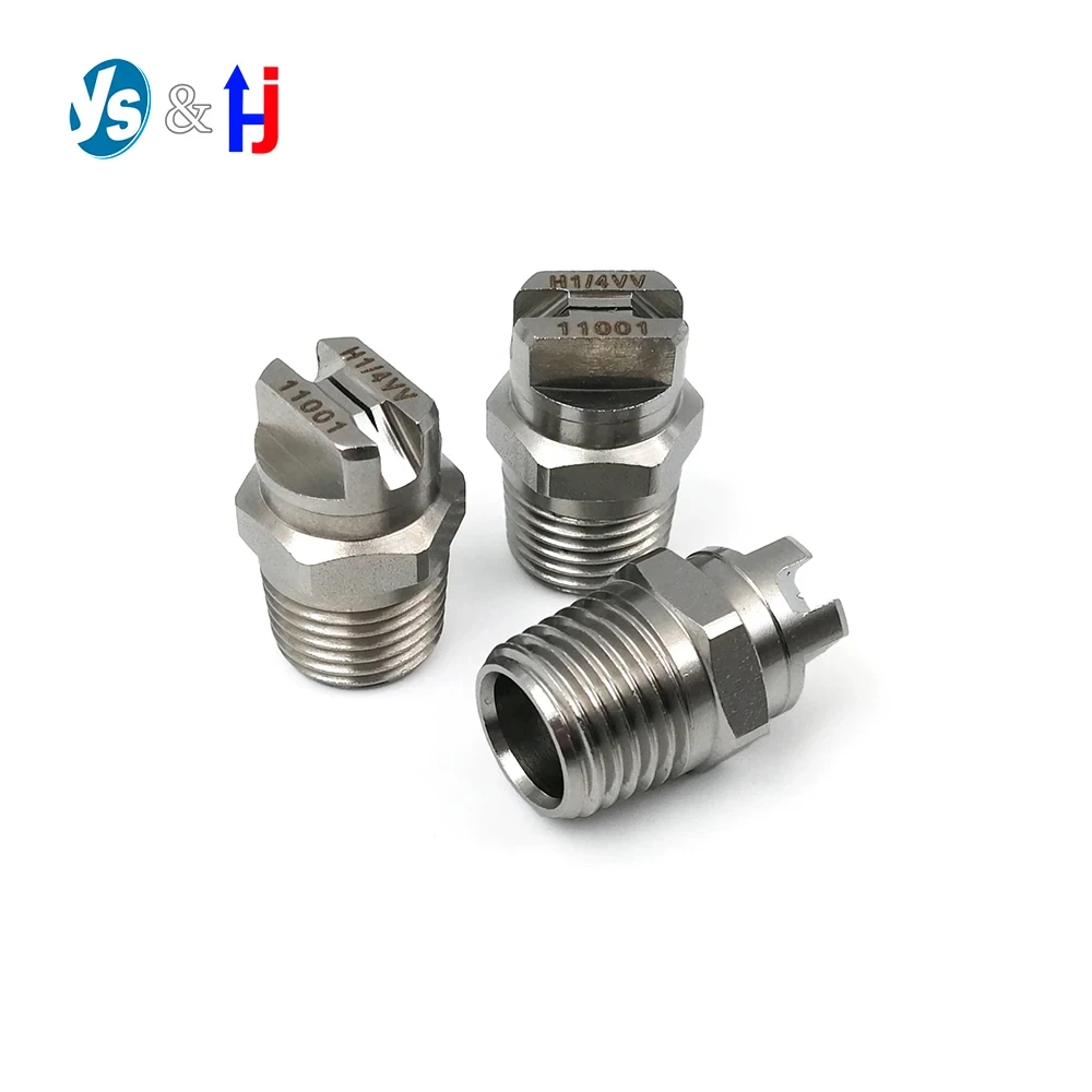 SS304 Vee Flat Fan Spray Jet Nozzle Industrial Factory Cleaning Dust Removal Nozzle Washing 11001 9502 8003 6504 1/8 