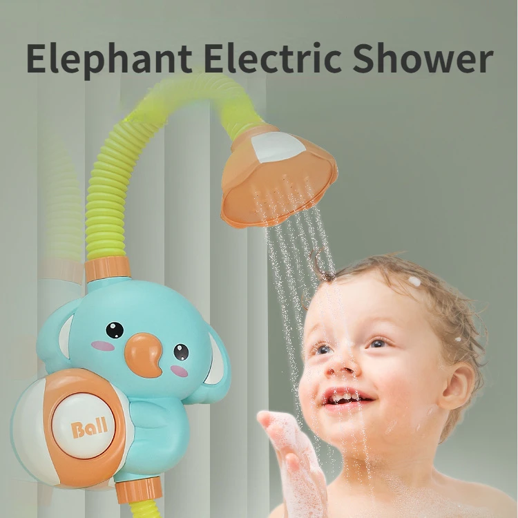 NewBathToysBabyWaterGameElephantModelFaucetShowerElectric