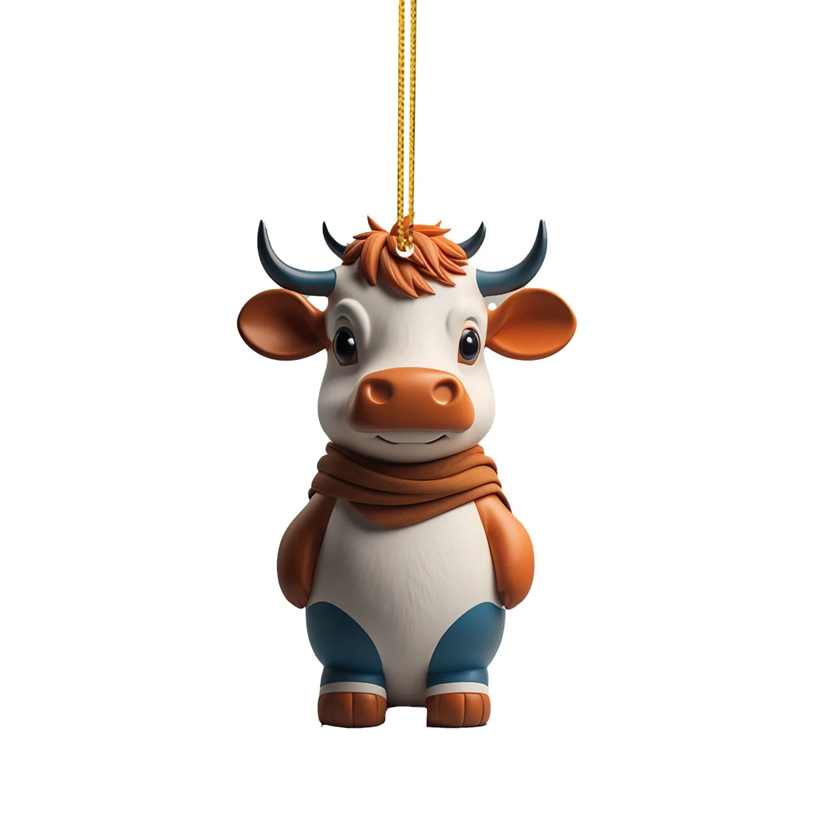 

Cute Cow Christmas Tree Ornament Bright Color Lasting Pendant for Xmas Tree Holiday Home Hot Sale