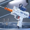 Uzi Electric Water Gun Continuous Firing Swimming Pool Toys Gun with Sights Silencer Outdoor Fun Game Prop for Kids Gifts 3