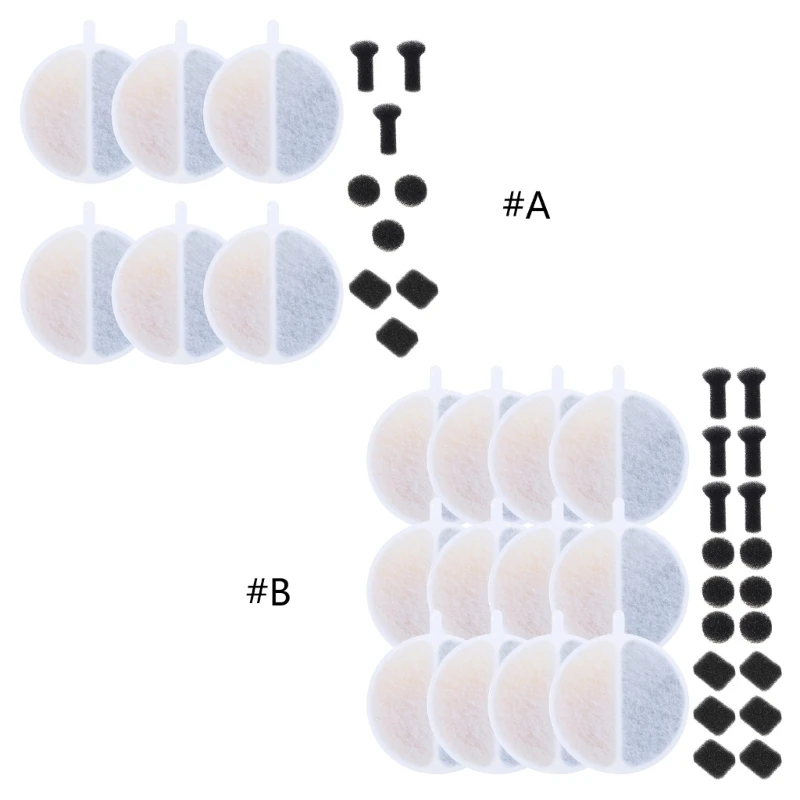 

1set Cats Water Fountain Filter Pad Easily to Install and Maintain Pet Cats Fountain Filter Replacements Long Terms Use Dropship