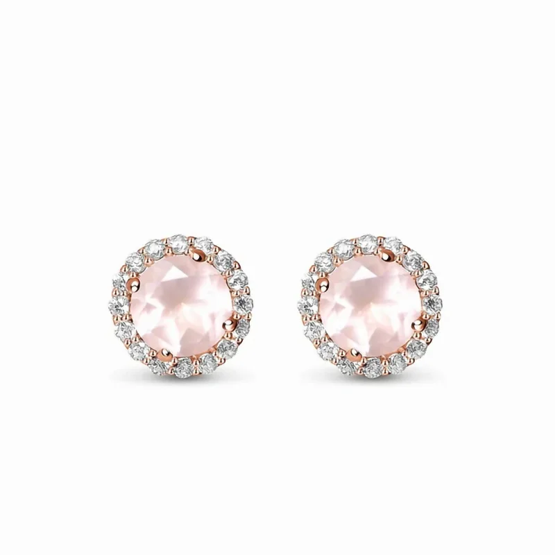 

Popular New Pink Moonlight Stone Earrings in Europe and America, Delicate Jewelry for Women with Unique Design Sense