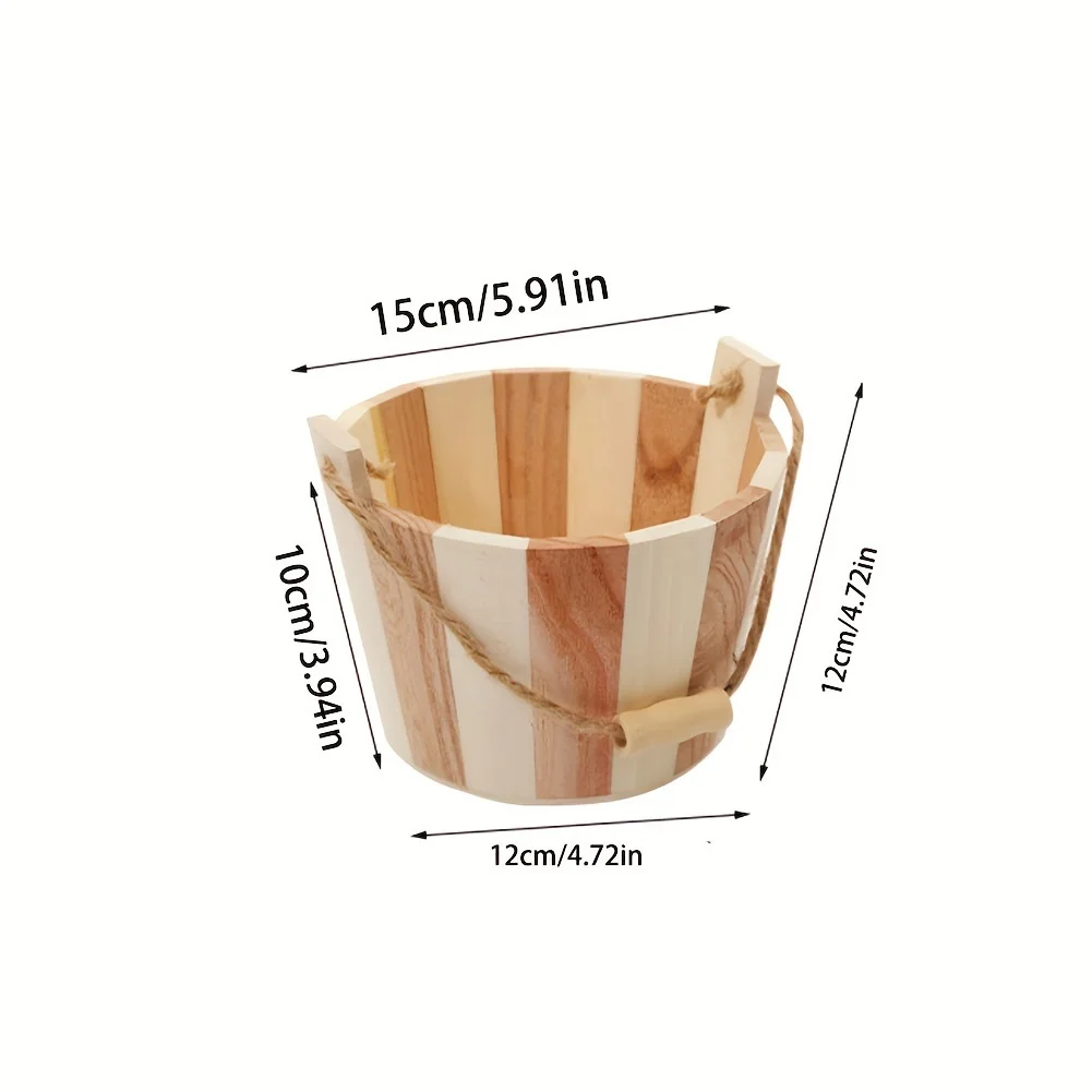 1pc Shape Natural Environmental Friendly Wooden Bucket-packed Spa Set Body Skin Cleaning Spa Bath Gifts Sets