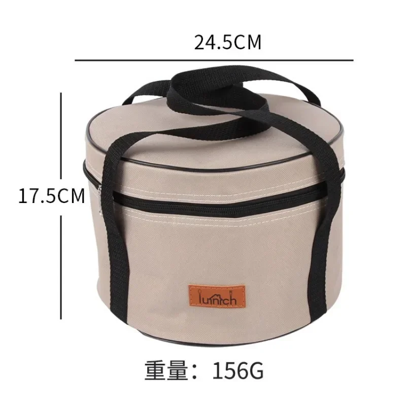 New Oxford Resistant Cloth Camping Cookware Sundries Carrying Waterproof Round Plate Dishes Bowl Pot Storage Pouch Wear