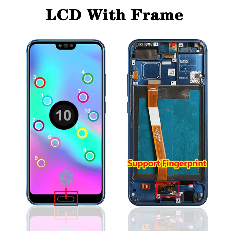 5.84''100% Test for Huawei Honor 10 Honor10 LCD COL-L29 L19