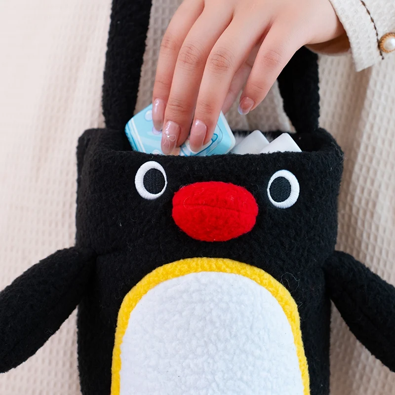 kawaii Plush Penguin Doll Animal Cup Bag Satchel Shoulder Bag Cartoon Funny Soft Toys Baby Birthday Christmas Gifts  Decor 5