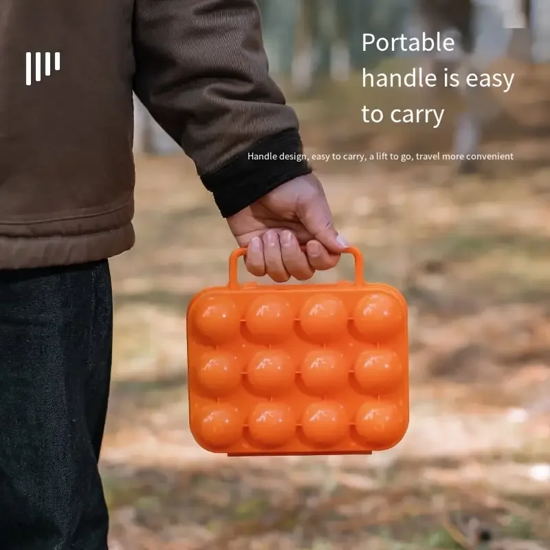 Kitchen Storage Box Rice Storage Box Egg Storage Box Food Storage Container Food Storage Box Egg Storage Container Storage Box Portable 6/12 Grid Egg Storage Box for Outdoor Picnic, BBQ, and Camping Keep Your Eggs Safe and Fresh Kitchen Tools