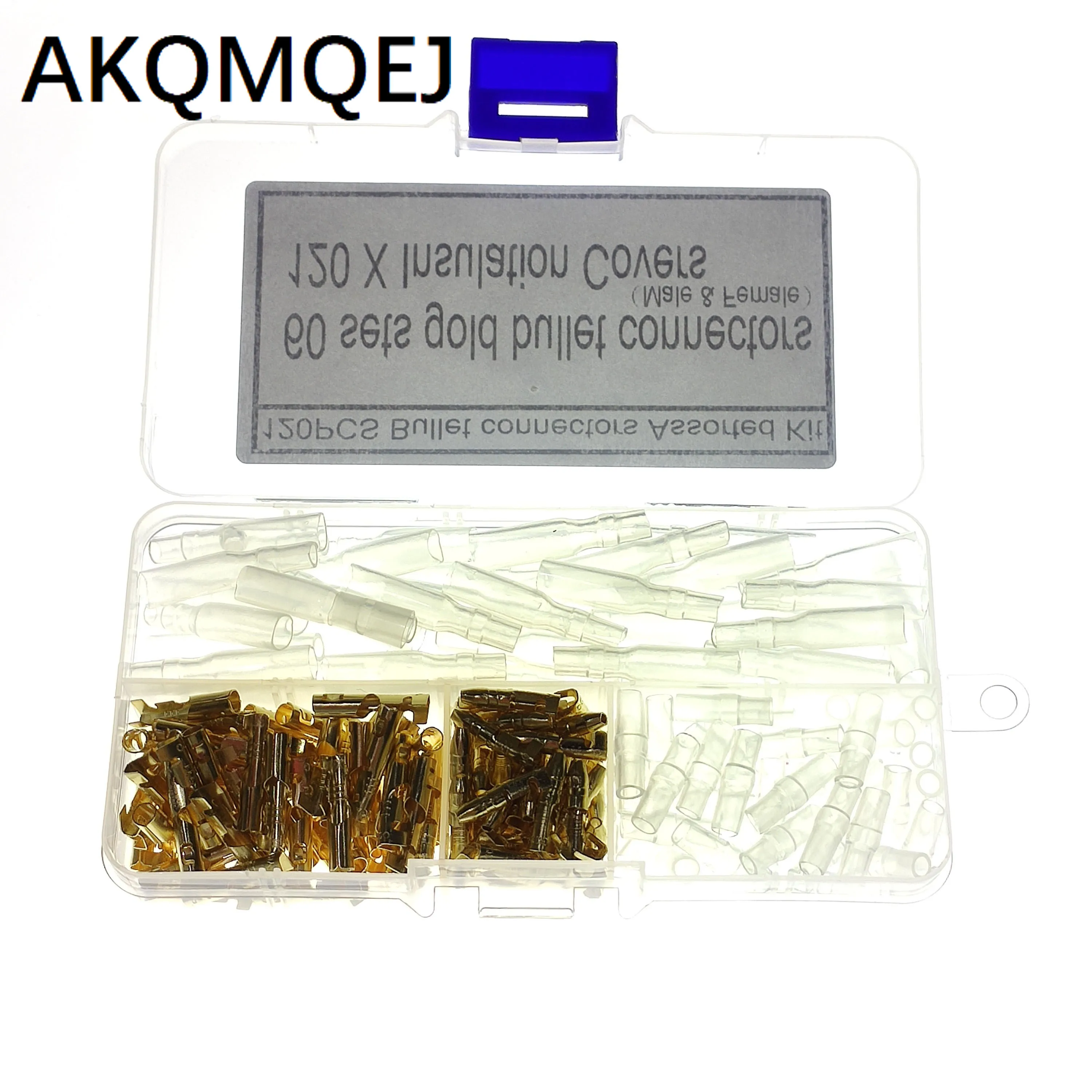 

3.5MM male female connection terminal with insulation cover, quick wire connector with sheath 120PCS