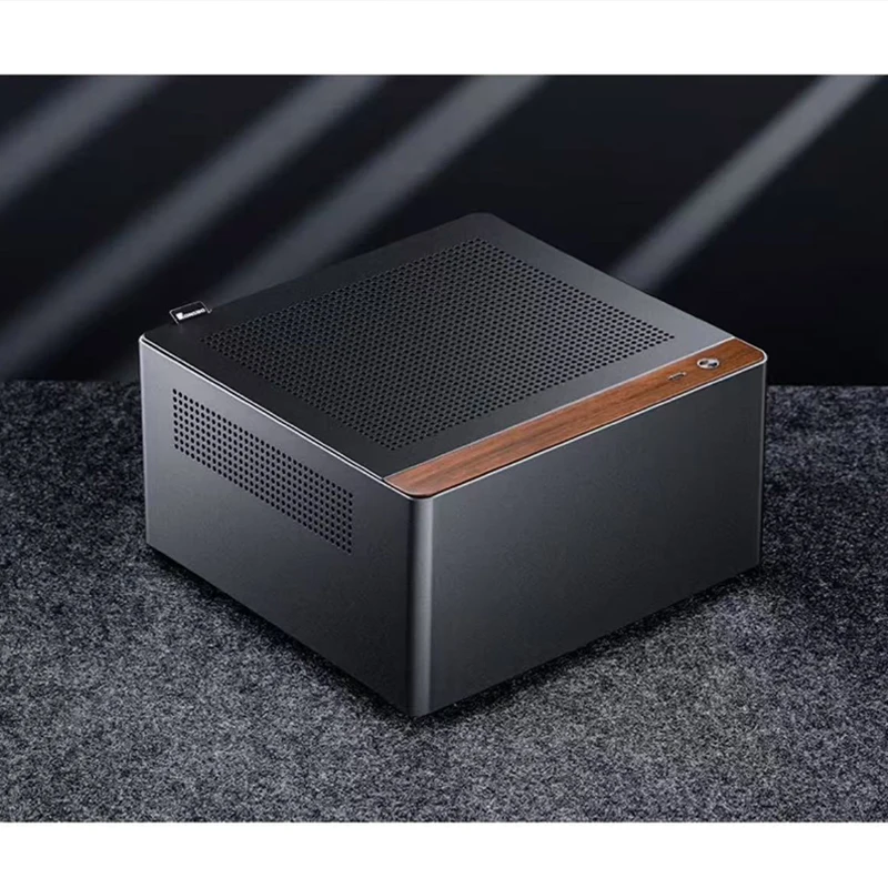 JONSBO NV10/N10 미니 ITX 컴퓨터 케이스 휴대용 실버 알루미늄 합금 데스크탑 컴팩트 데스크탑 DIY 휴대용 호스트 타입-C 실버
