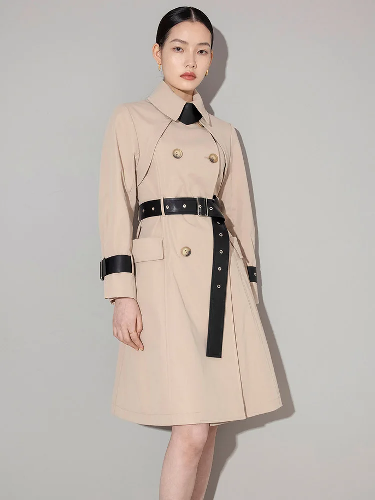 

High end windbreaker coat, high sense, women's thick spring and autumn clothes new fashion style, medium and long style