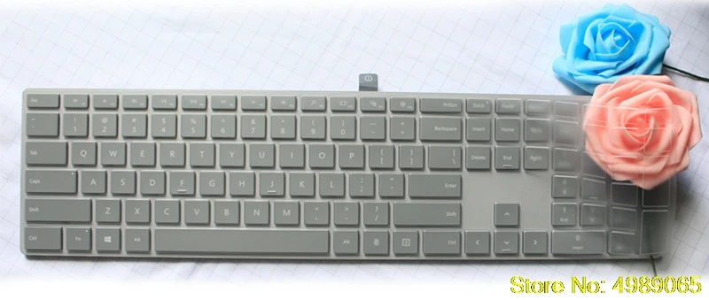 Silicone Keyboard Cover Skin Transparent Full Size Protector for Microsoft Surface Studio Wireless Bluetooth Keyboard