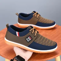 New 2025 Men's Canvas Shoes Breathable Work Casual Shoes Lace-Up round Toe Non-Slip PVC Bottom Summer Leisure Sneakers