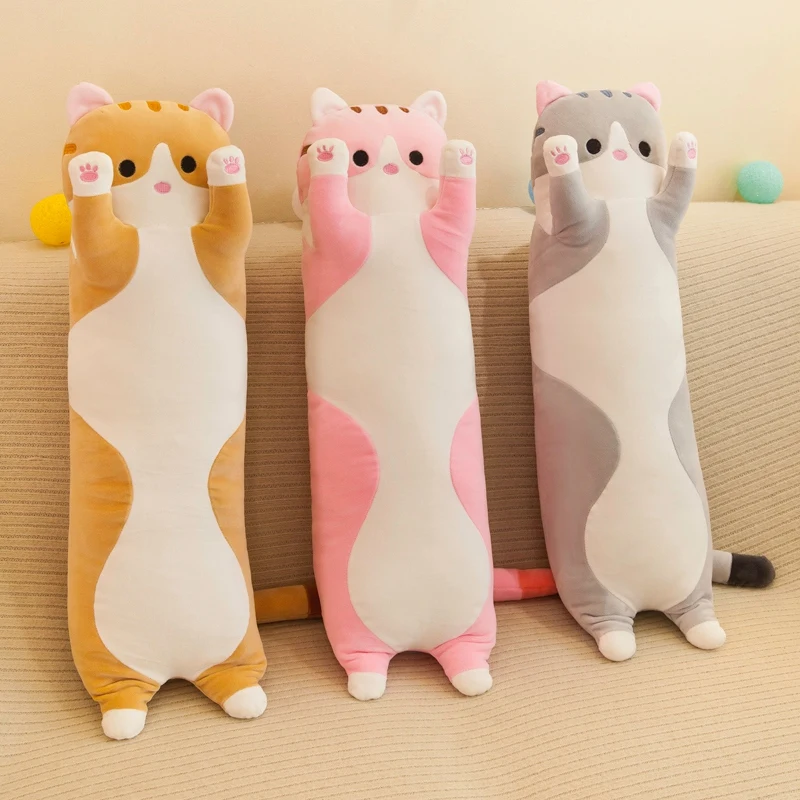 50-130CM Long Cat Plush Pillows 2