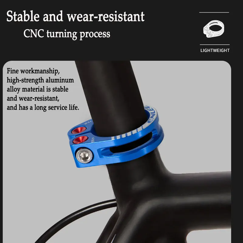 Bike Seatpost Clamp 31.8/34.9MM Alloy Aluminium Quick Release Mountain MTB BMX Road Bike