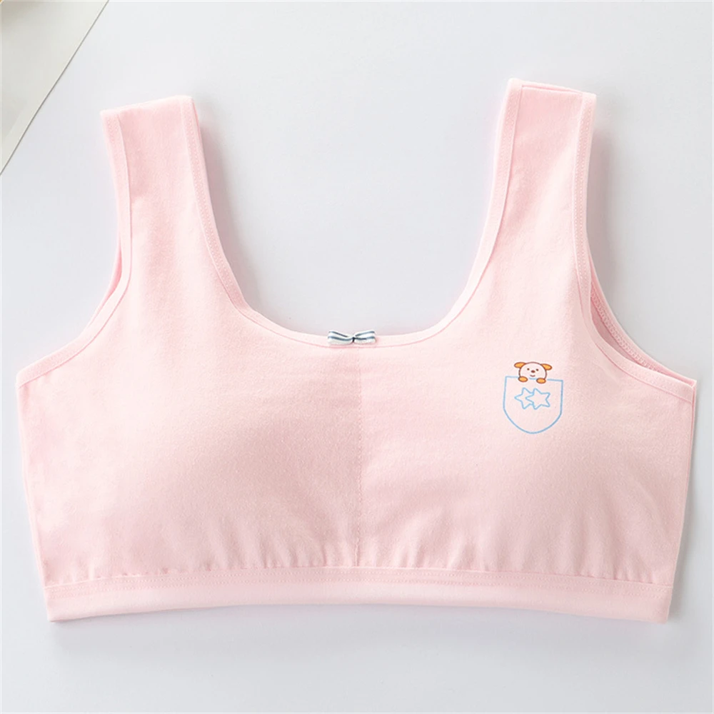 Small Vest Pure Cotton Bra Products Underwear For In The Development Period Of Elementary School Students 8-9-12-16 Years Old