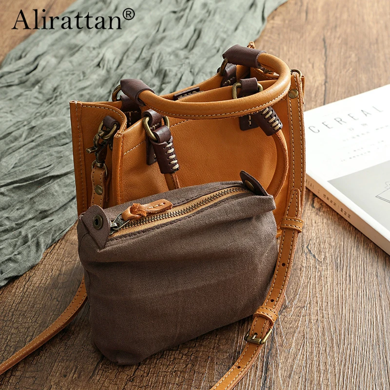 

Alirattan осень 2024, новинка, кожаная ручная сумка для мамы в пучок, элегантная женская сумка, женская сумка