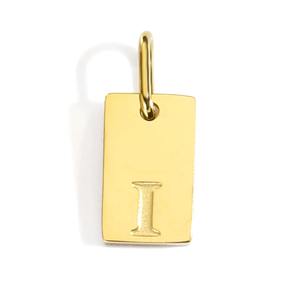 Gold Color Polished Stainless Steel Square Pendant for DIY Jewelry and Accessories