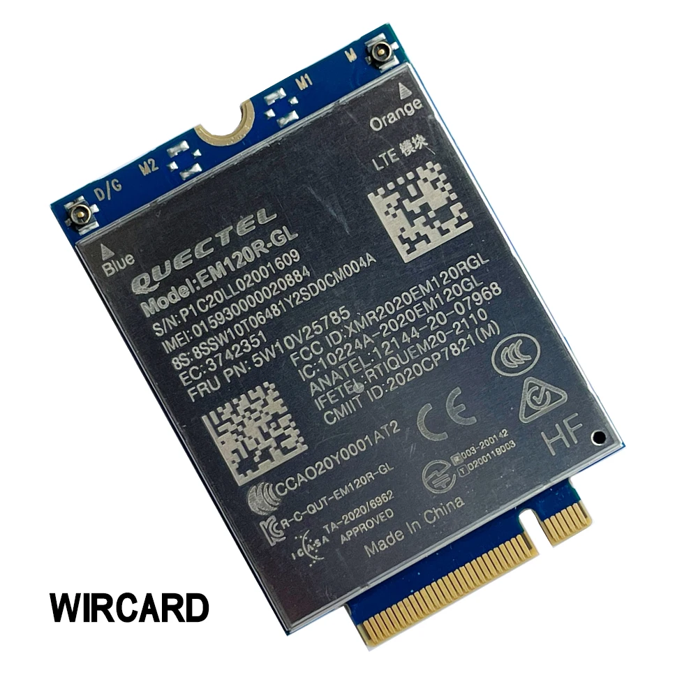 Fdd-lte Tdd-lte Cat12 600m Fru 5w10v25785 4g Cartão para x1 X13 Yoga Yoga 6th Gen Gen P14s P15s T14 T14s T15 Laptop Em120r-gl - Imagem 2