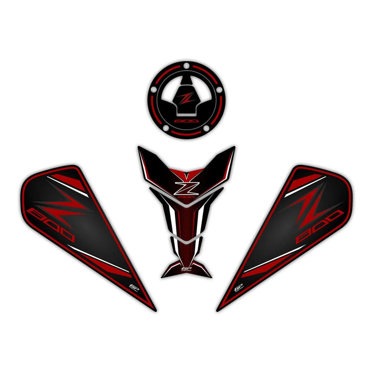 

GP Composite For Z 800 2013-2018 Compatible Tank Pad Red