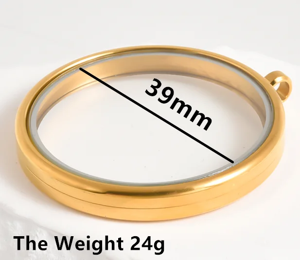 High-Quality Stainless Steel Round Glass Coin Bezel Photo Locket Pendant