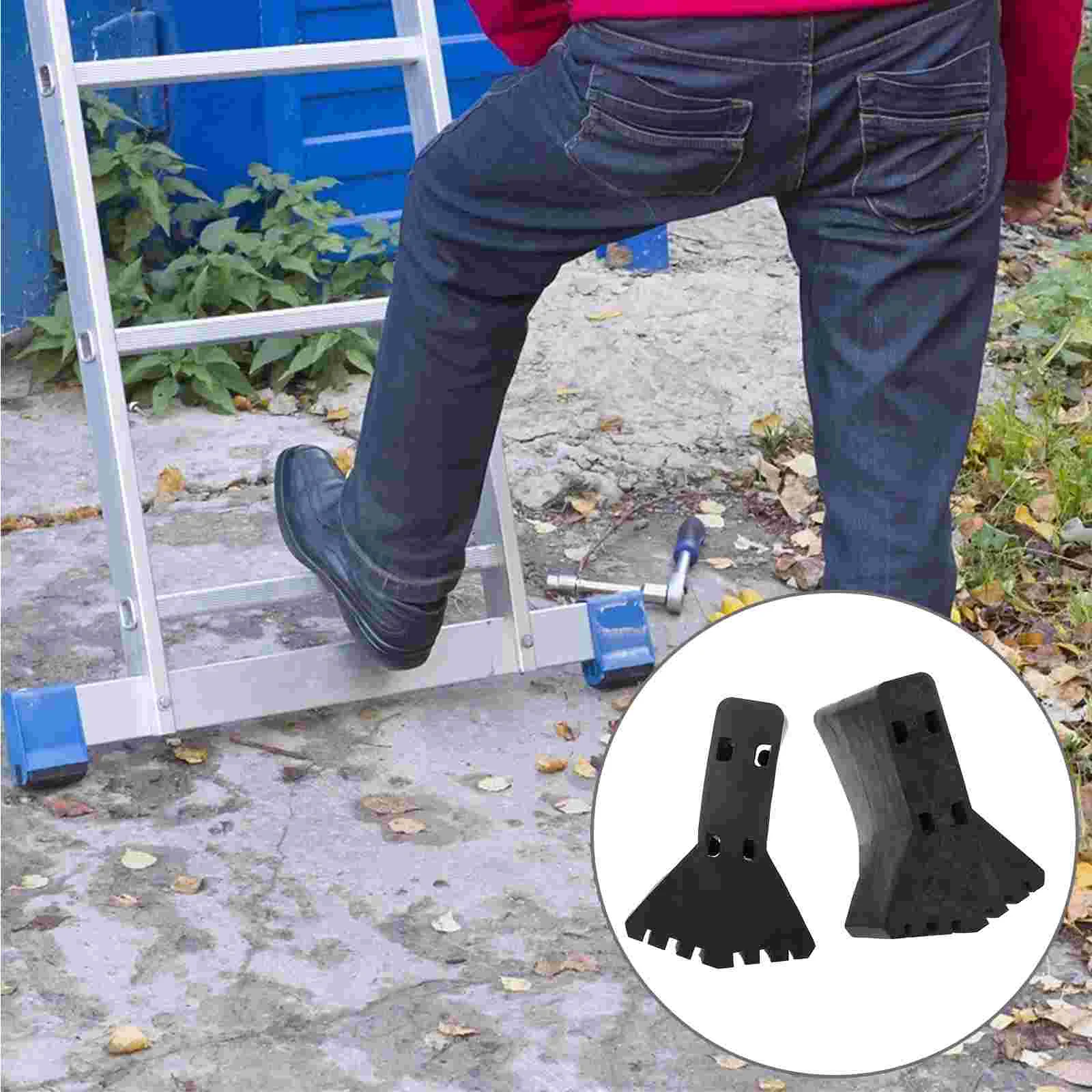 

2 Pcs Ladder Foot Cover Useful Covers Corner Guards Furniture Toe Feet Protective Protectors Rubber Non-skid Non-slip