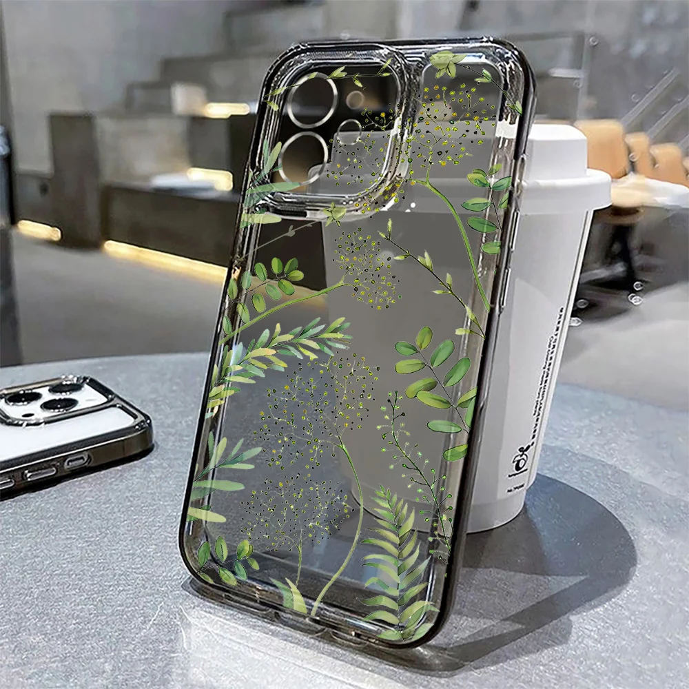 Sleek Leaf Clear Protective Case - Premium Transparent Bumper Cover