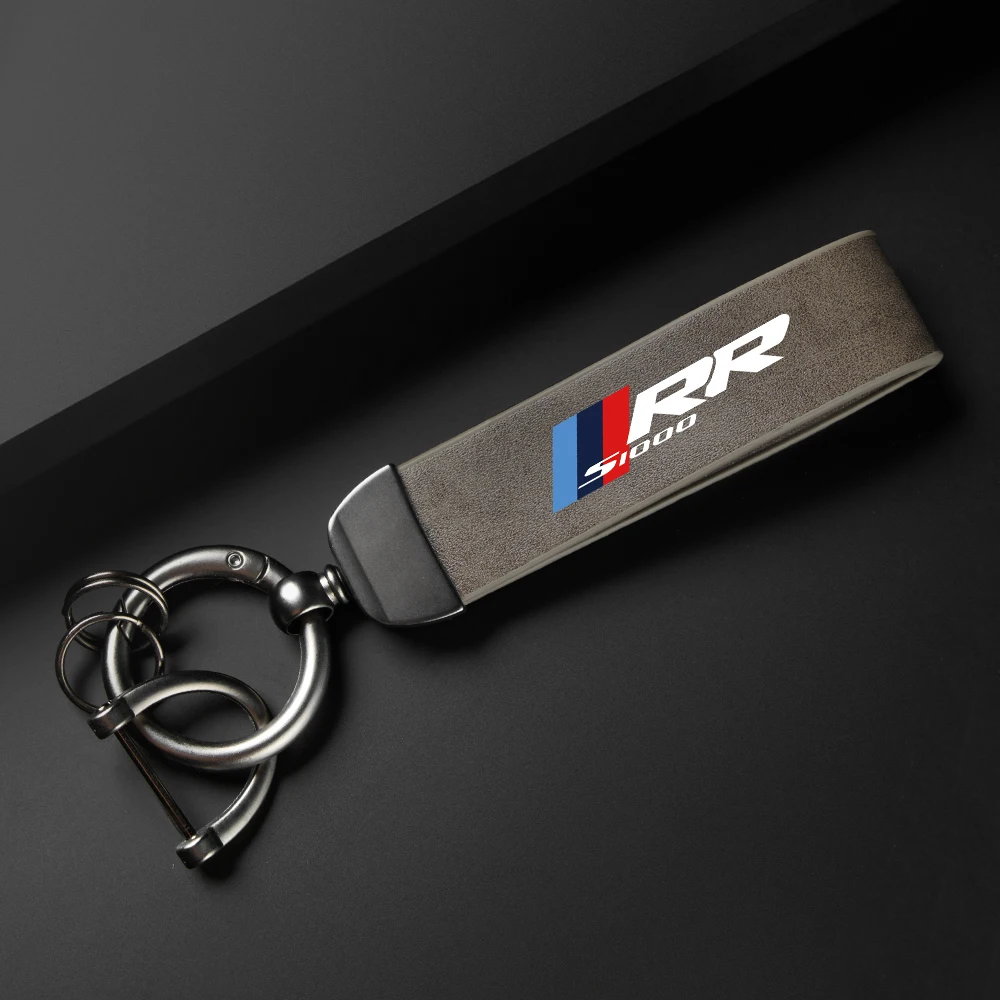 High-Grade Leather Motorcycle Keychain Accessory