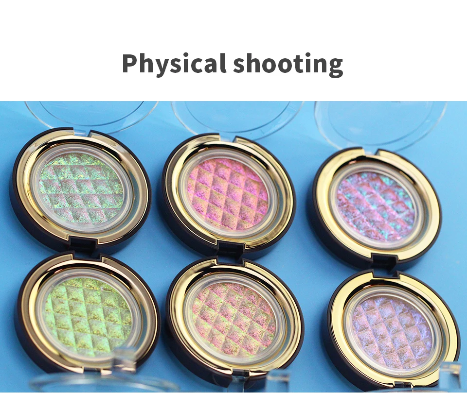 CHARMACY Luxury Long Lasting Shiny Glitter Chameleon Eyeshadow Duochrome Vegan Highlighter Eye Shadow for Women Mekeup Cosmetic