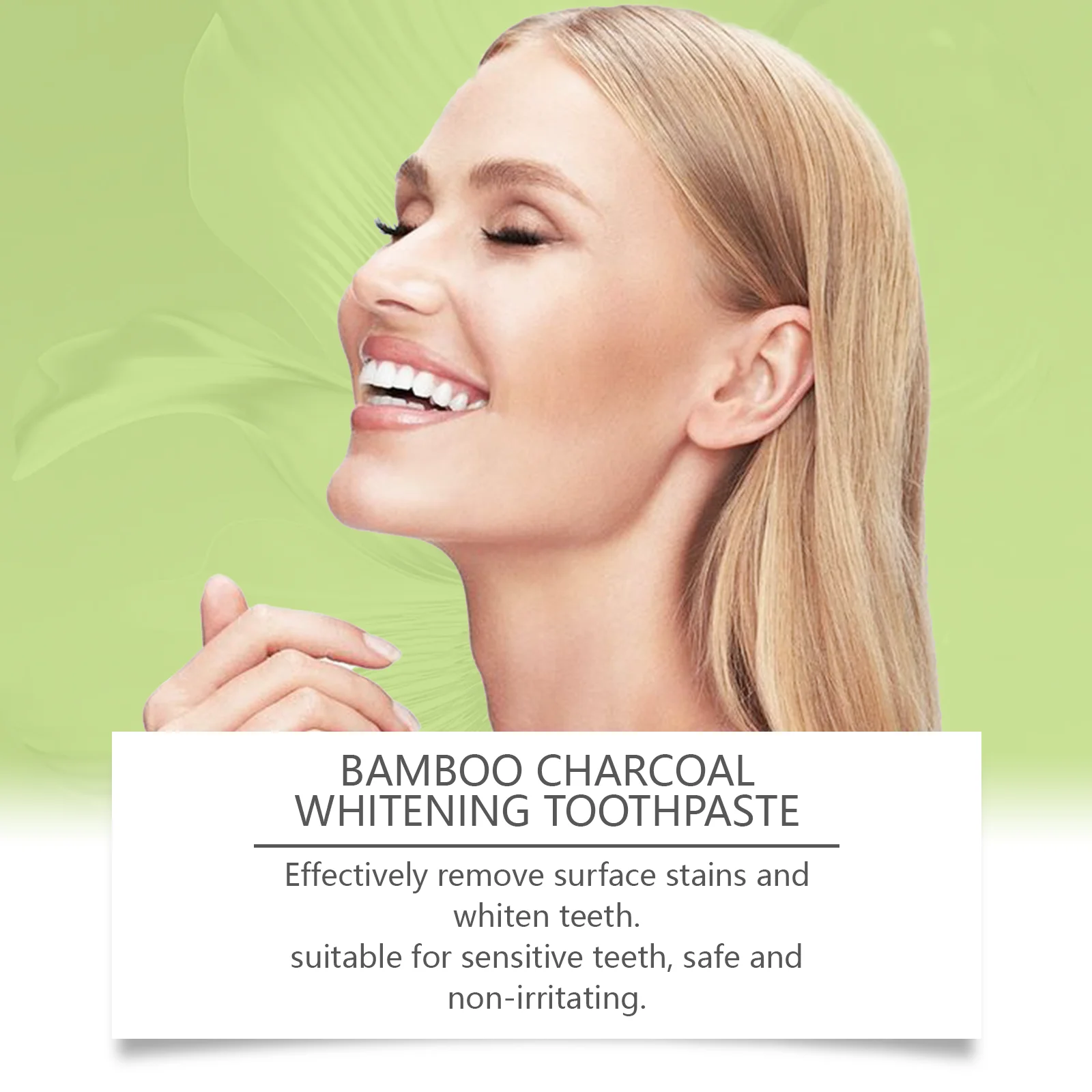 Whitening toothpaste absorbs bad breath and removes yellow teeth Bamboo charcoal toothpaste-Fresh breath, brightening teeth,
