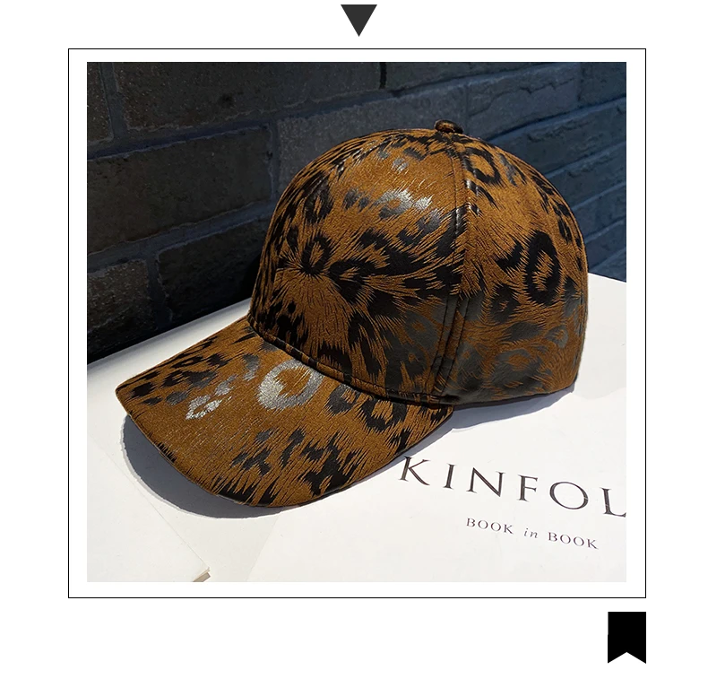 Korean Version Of The Leopard-print Baseball Cap Spring And