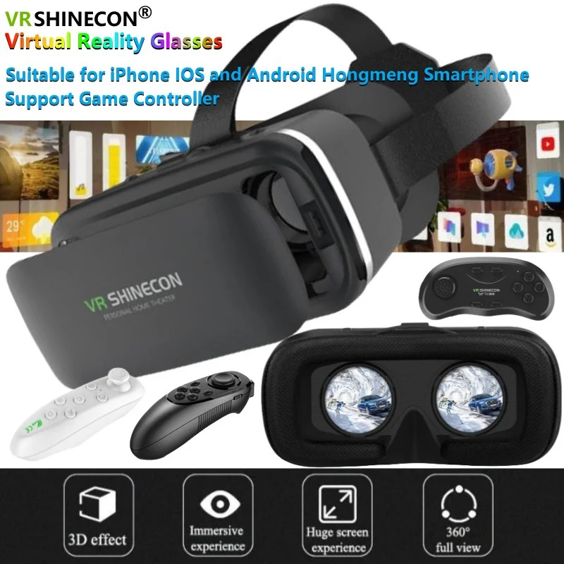 TECKNET VR-bril voor mobiele telefoons, 3D Virtual Reality-bril met HD 110° FOV, anti-blauw licht & instelbare versnellingen, comfortabel VR-bril voor iPhones, Samsung en Android-smartphones 4,7 - 7,2 TECKNET VR-bril voor mobiele telefoons, 3D Virtual Reality-bril met HD 110° FOV, anti-blauw licht & instelbare versnellingen, comfortabel VR-bril voor iPhones, Samsung en Android-smartphones 4,7 - 7,2