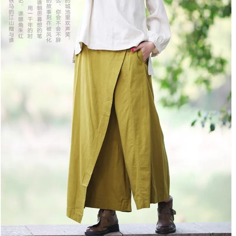 

Elastic Waist Linen Loose Casual Pants for Women, Spring and Summer, Original Design, 2023