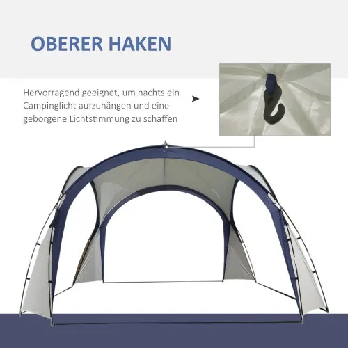 Blauwe tuin kampeertent afbeelding 4