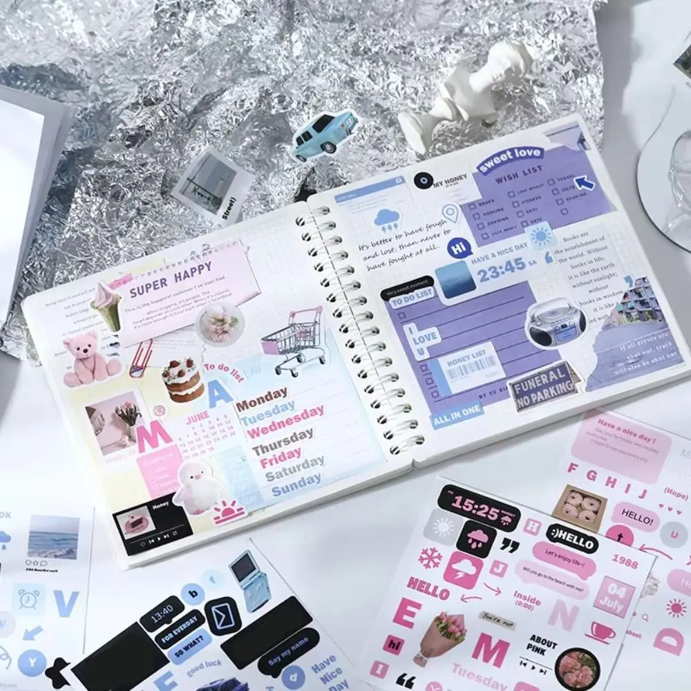 Whimsical Vintage Style Sticker Book for DIY Scrapbooking and Stationery Decor