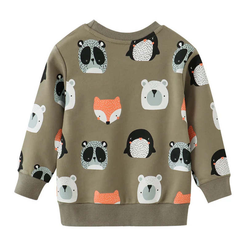 Jumping Meters Tiger Print Jungen-Sweatshirts 2-7T Kinder-Kapuzenpullover für Herbst und Frühling, Kinder-Sportshirt, Babykleidung, Oberteil – Detail 10