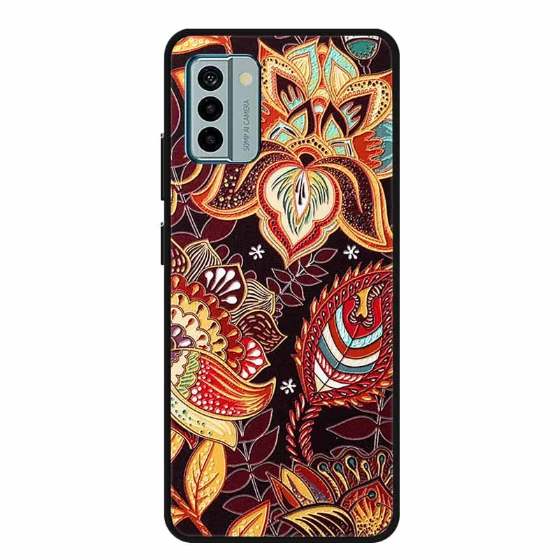 Elegant Black Silicone 3D Relief Emboss Soft Back Case Cover